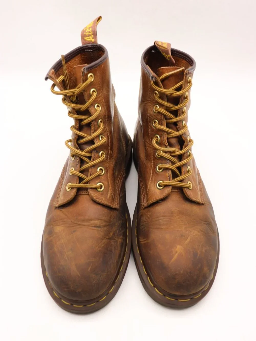 Doc Dr. Martens 1460 Men's Size 10 Crazy Horse Brown Leather Boots Lace Up